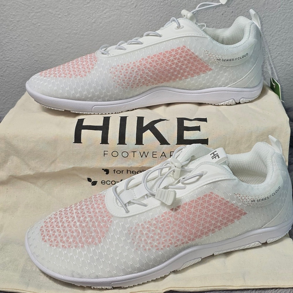 NWT Hike Footwear Cloud/Flow Barefoot Sneakers White Pink Women US 11 EU 42